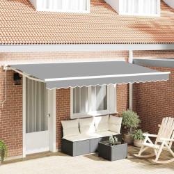 Cadre d'auvent R&eacute;glable Blanc 4 x 2 m Acier