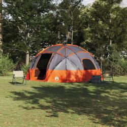 Tente D&ocirc;me avec toit Gris et orange 475 x 475 x 235 cm taffetas