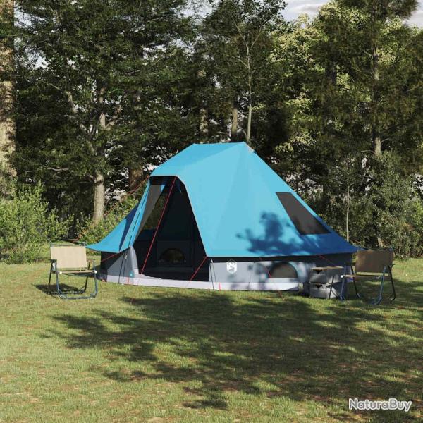 Tente Tipi avec toit Bleu 466 x 310 x 240 cm taffetas