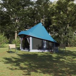 Tente Tipi avec toit Bleu 404 x 370 x 270 cm taffetas