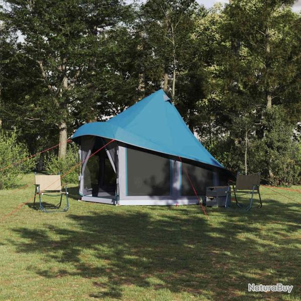 Tente Tipi avec toit Bleu 404 x 370 x 270 cm taffetas