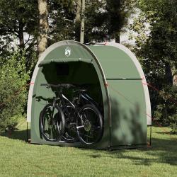 Tente de rangement pour v&eacute;los avec toit Vert 210 x 90 x 174 cm