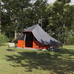 Tente Tipi avec toit Gris et orange 364 x 281 x 257 cm taffetas