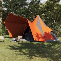 Tente Tipi avec toit Gris et orange 510 x 690 x 330 cm taffetas