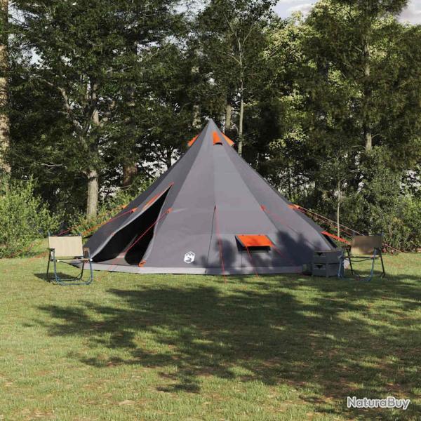 Tente Tipi avec toit Gris et orange 560 x 560 x 300 cm taffetas
