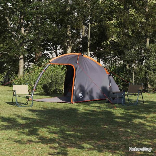 Tente Cabane Gris et orange 370 x 230 x 185 cm taffetas