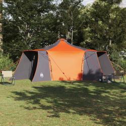 Tente Tipi avec toit Gris et orange 492 x 492 x 275 cm taffetas