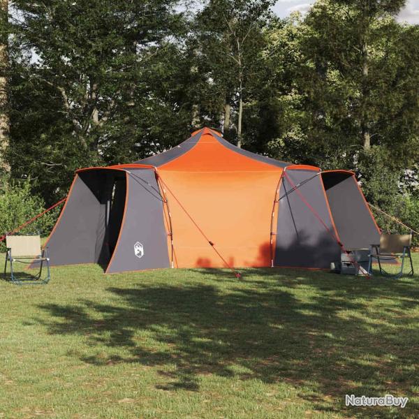 Tente Tipi avec toit Gris et orange 492 x 492 x 275 cm taffetas