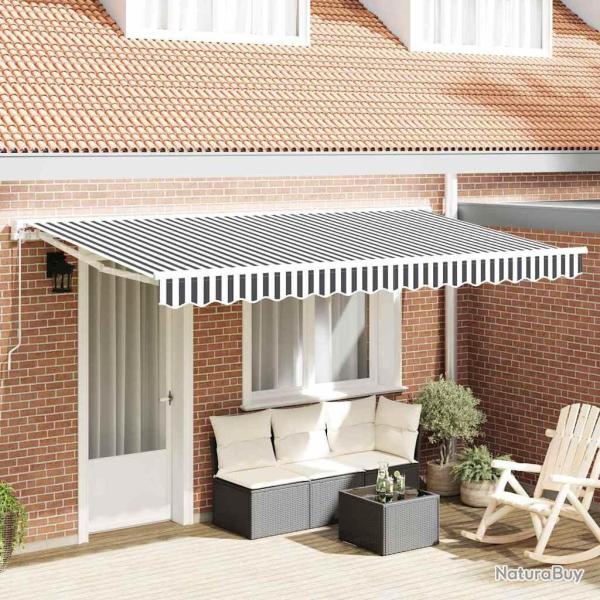 Toile de rechange pour auvent Anthracite et blanc 4 x 2 m