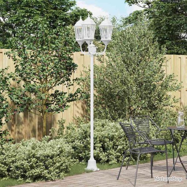 Lumi�re de jardin Blanc 57 x 49 x 241 cm Aluminium et verre