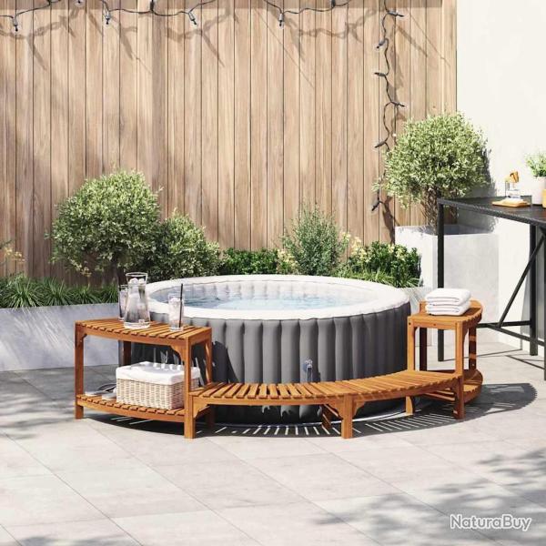 Enceinte de bain � remous demi-ronde Marron 252 x 112 x 55,5 cm