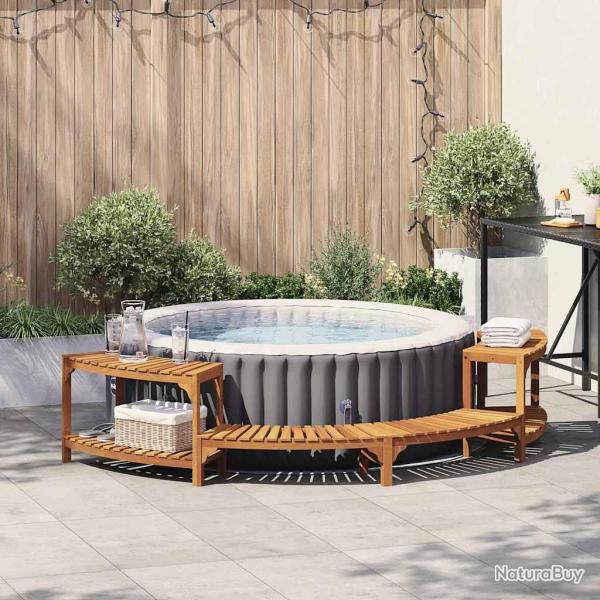 Enceinte de bain � remous demi-ronde Marron 272 x 120 x 55,5 cm