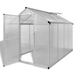Serre renforc&eacute;e en aluminium avec cadre de base 4,6 m&sup2;