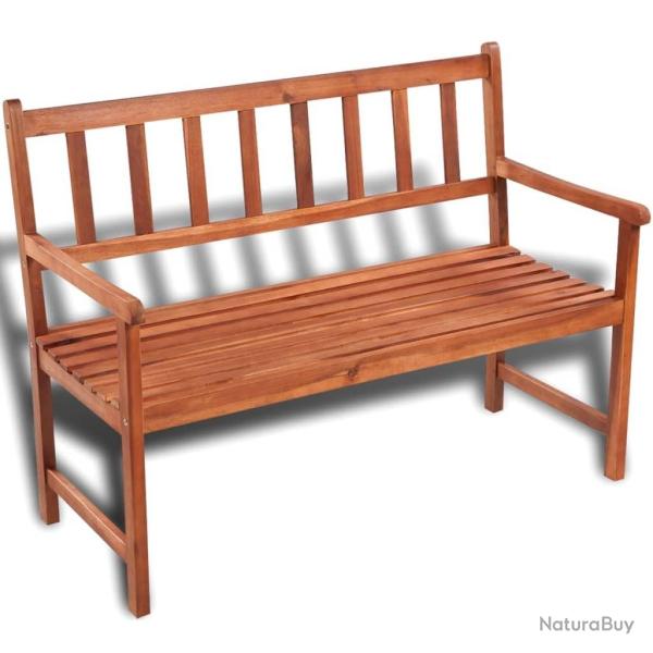 Banc de jardin 120 cm bois solide d'acacia