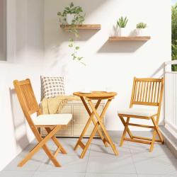 Ensemble bistro de jardin 3 pcs Marron Bois d'Acacia Massif