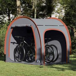Tente de rangement pour v&eacute;los Gris et orange 218 x 156 x 180 cm