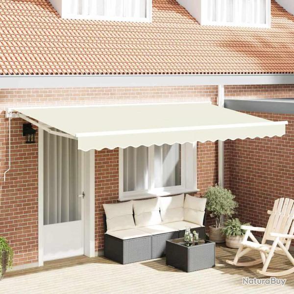 Cadre d'auvent Cr�me 350 x 200 cm Polyester avec rev�tement PU