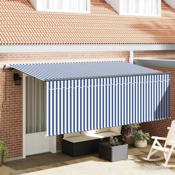 Auvent R�tractable Ray� Bleu 350 x 200 cm tissu