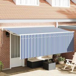 Auvent R&eacute;tractable Bleu 350 x 200 cm tissu