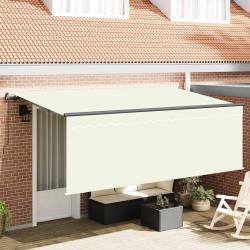 Auvent R&eacute;tractable Cr&egrave;me 350 x 200 cm Polyester et Aluminium