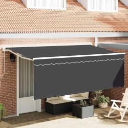 Auvent R&eacute;tractable Cr&egrave;me 350 x 200 cm Polyester et Aluminium