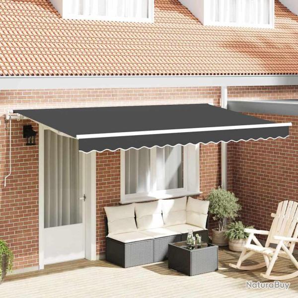 Auvent R�tractable Anthracite 350 x 200 cm tissu