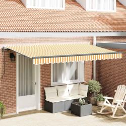Auvent R&eacute;tractable Jaune 350 x 200 cm tissu