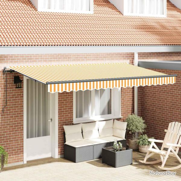 Auvent R�tractable Jaune 350 x 200 cm tissu