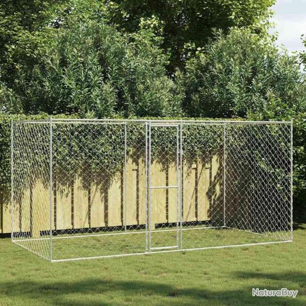 Cage pour chien Argent� 400 x 200 x 200 cm Acier galvanis�