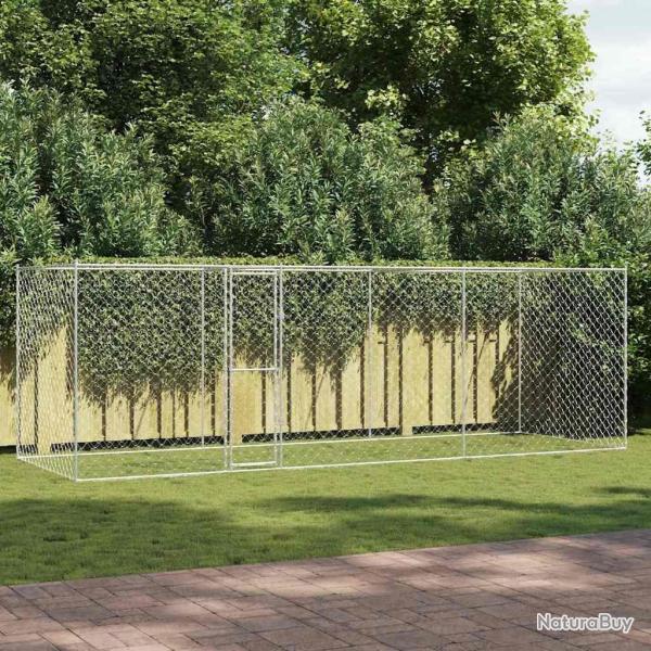 Cage pour chien Argent� 600 x 200 x 200 cm Acier galvanis�