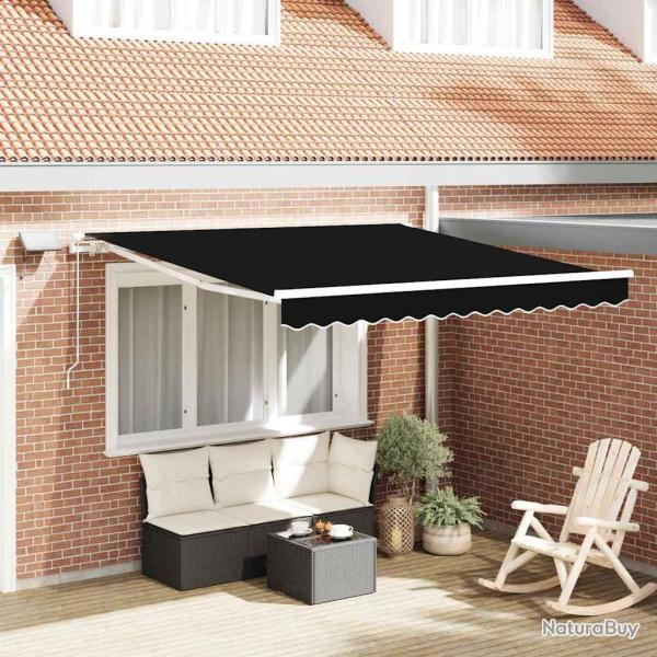 Auvent R�tractable Noir 300 x 250 cm Tissu et acier