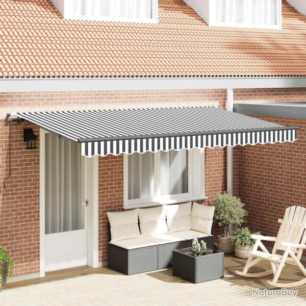 Auvent R�tractable Anthracite 400 x 200 cm tissu