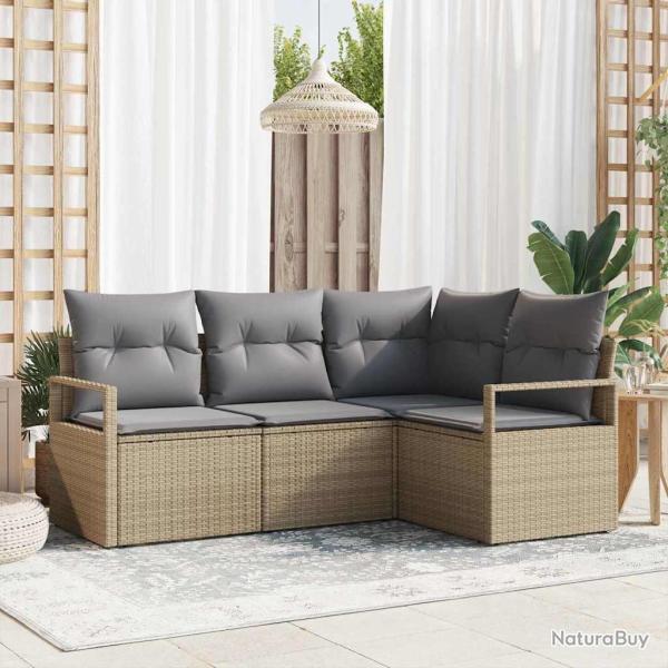 Ensemble de Canap�s 4 pcs Beige polyrotin