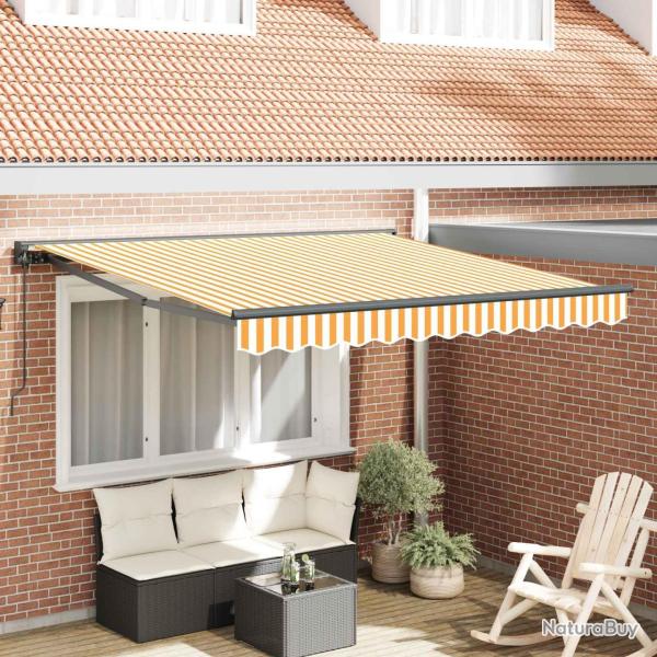 Cadre d'auvent Jaune et blanc 300 x 250 cm