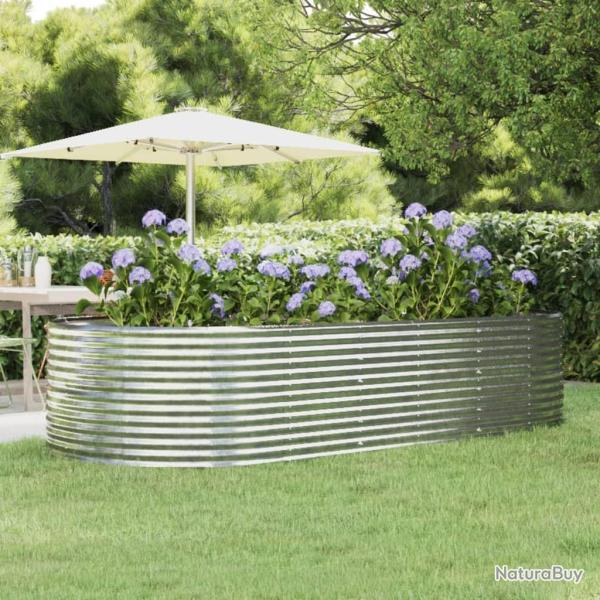 Lit sur�lev� de jardin Argent� Acier galvanis�