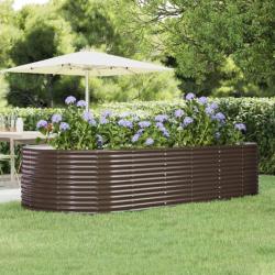 Lit sur&eacute;lev&eacute; de jardin Marron Acier galvanis&eacute;