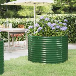 Lit sur&eacute;lev&eacute; de jardin Acier galvanis&eacute; 100x100x68cm Vert