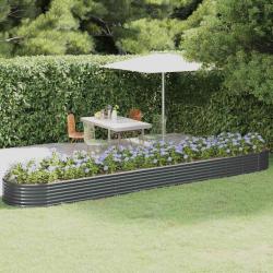 Lit sur&eacute;lev&eacute; de jardin Acier galvanis&eacute; Anthracite