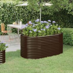 Lit sur&eacute;lev&eacute; de jardin Acier galvanis&eacute; marron