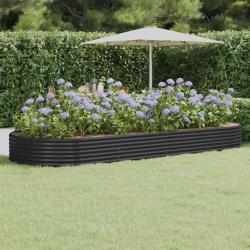 Lit sur&eacute;lev&eacute; de jardin Acier galvanis&eacute; Anthracite