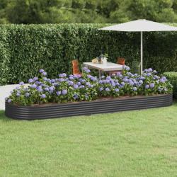 Lit sur&eacute;lev&eacute; de jardin Acier galvanis&eacute; Anthracite