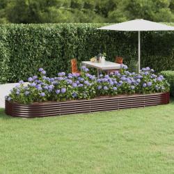 Lit sur&eacute;lev&eacute; de jardin Acier galvanis&eacute; marron