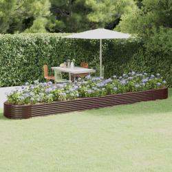 Lit sur&eacute;lev&eacute; de jardin Acier galvanis&eacute; marron