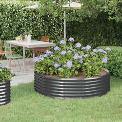 Lit sur&eacute;lev&eacute; de jardin Acier galvanis&eacute; Anthracite