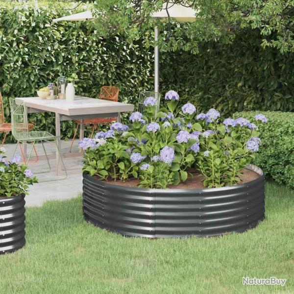 Lit sur�lev� de jardin Acier galvanis� Anthracite