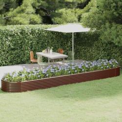 Lit sur&eacute;lev&eacute; de jardin Acier galvanis&eacute; marron