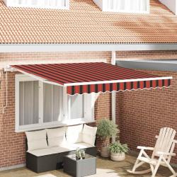 Auvent r&eacute;tractable &eacute;lectrique orange et marron 300 x 250 cm