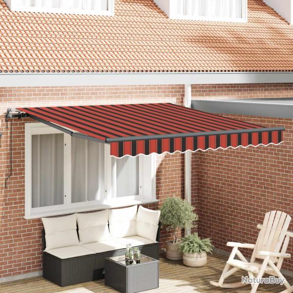 Auvent R�tractable orange et marron 300 x 250 cm