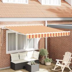 Auvent r&eacute;tractable &eacute;lectrique Jaune et Orange 300 x 250 cm