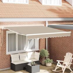 Auvent R&eacute;tractable Beige 350 x 250 cm Polyester et Aluminium